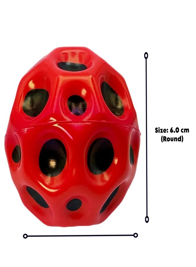 Buko Super Infinity Crazy Bounce Moon Ball: Ultimate Grip and Catch, Enhances Hand-Eye Coordination (Pack of 1 (Red) - Image 3